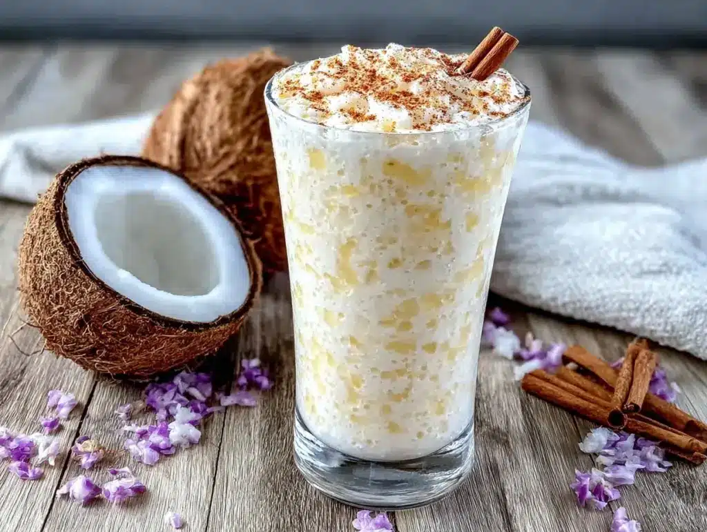 creamy horchata de coco - featured image