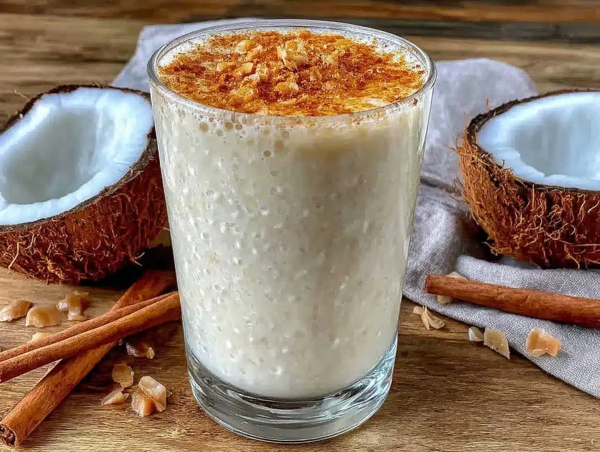 creamy horchata de coco preparation steps