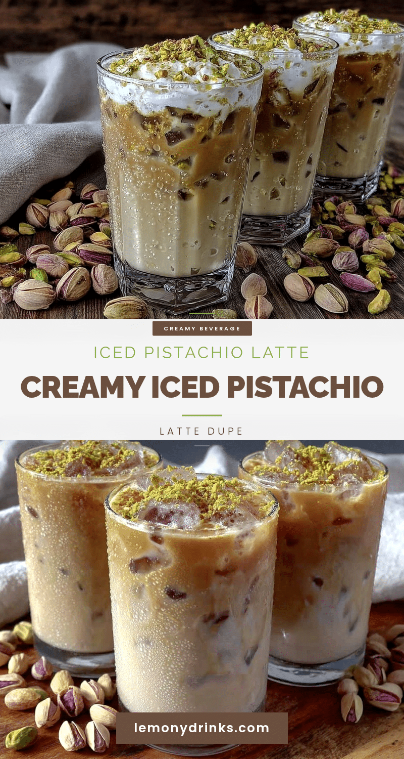 creamy iced pistachio latte recipe