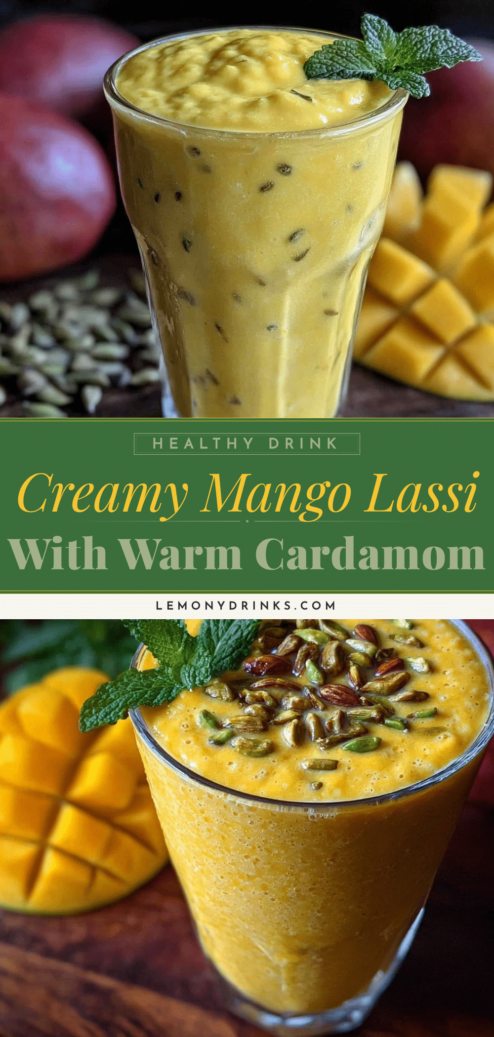 creamy mango lassi with cardamom recipe