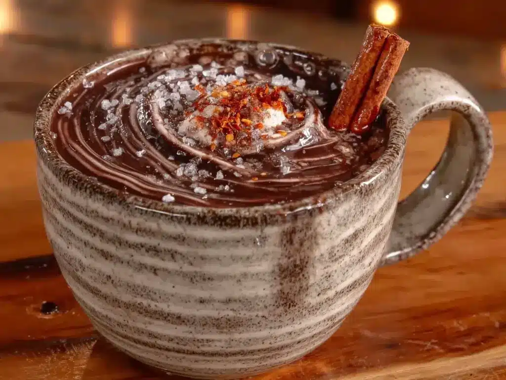 creamy mexican hot chocolate - featured image