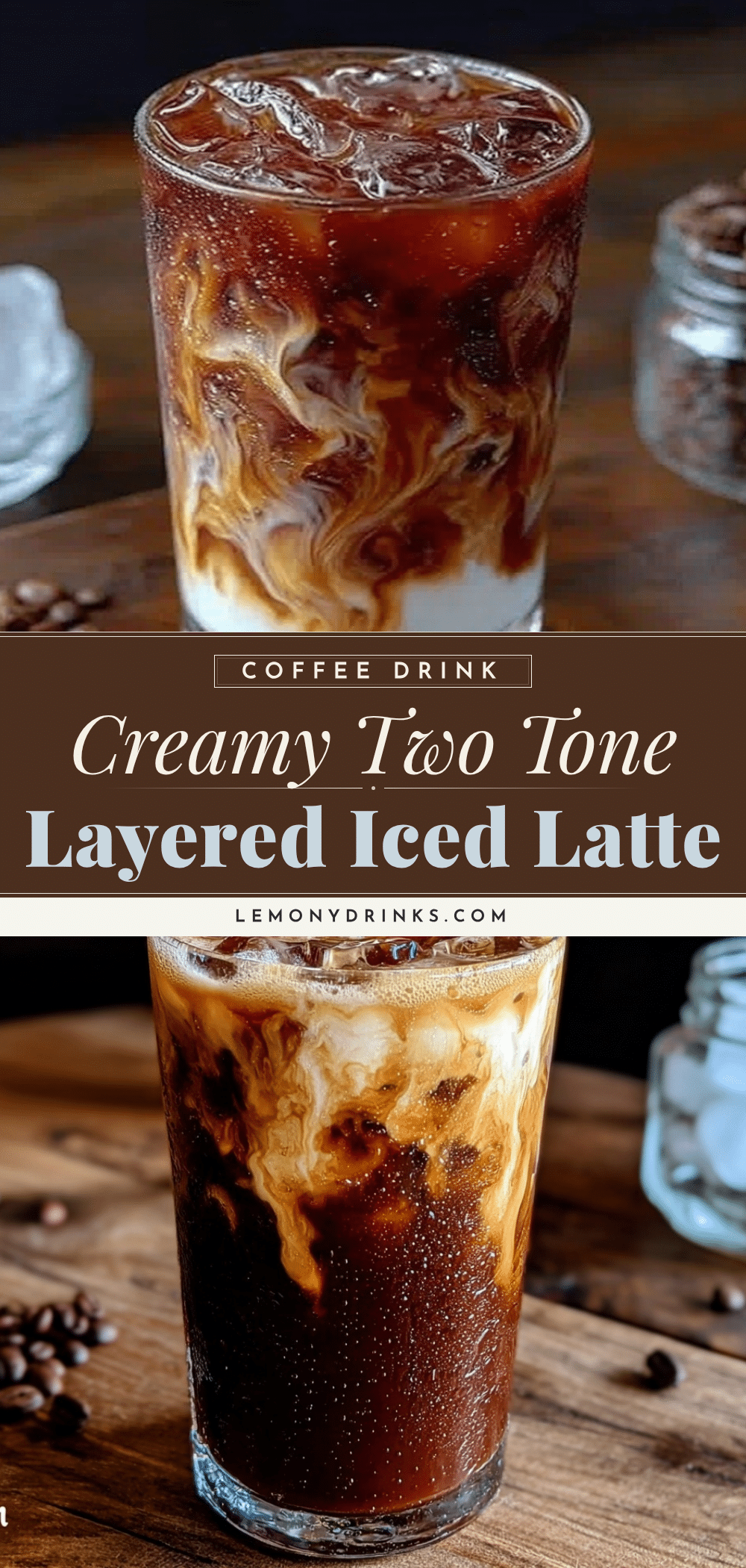 creamy two tone layered iced latte recipe recipe