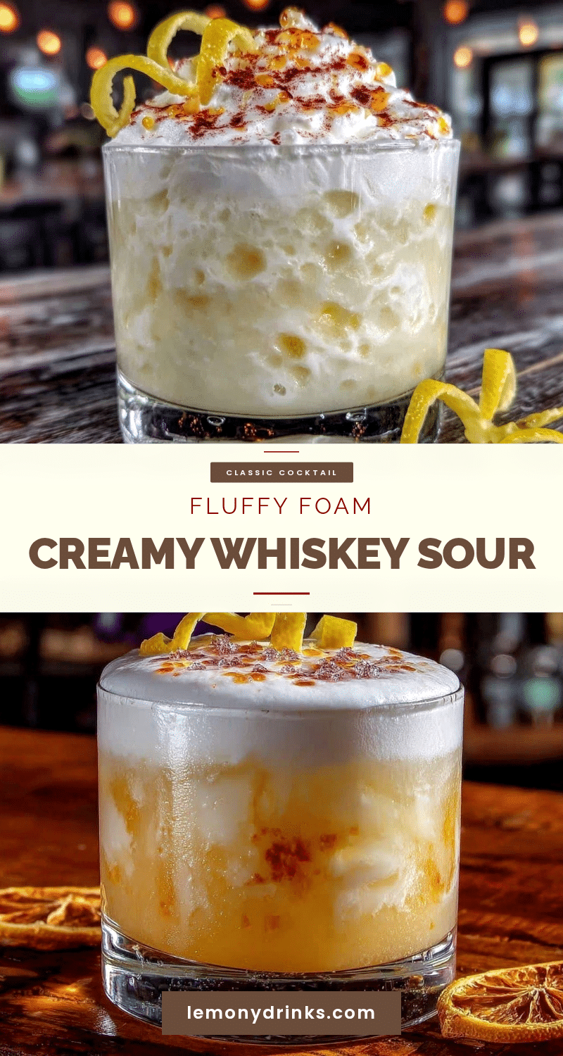 creamy whiskey sour cocktail recipe