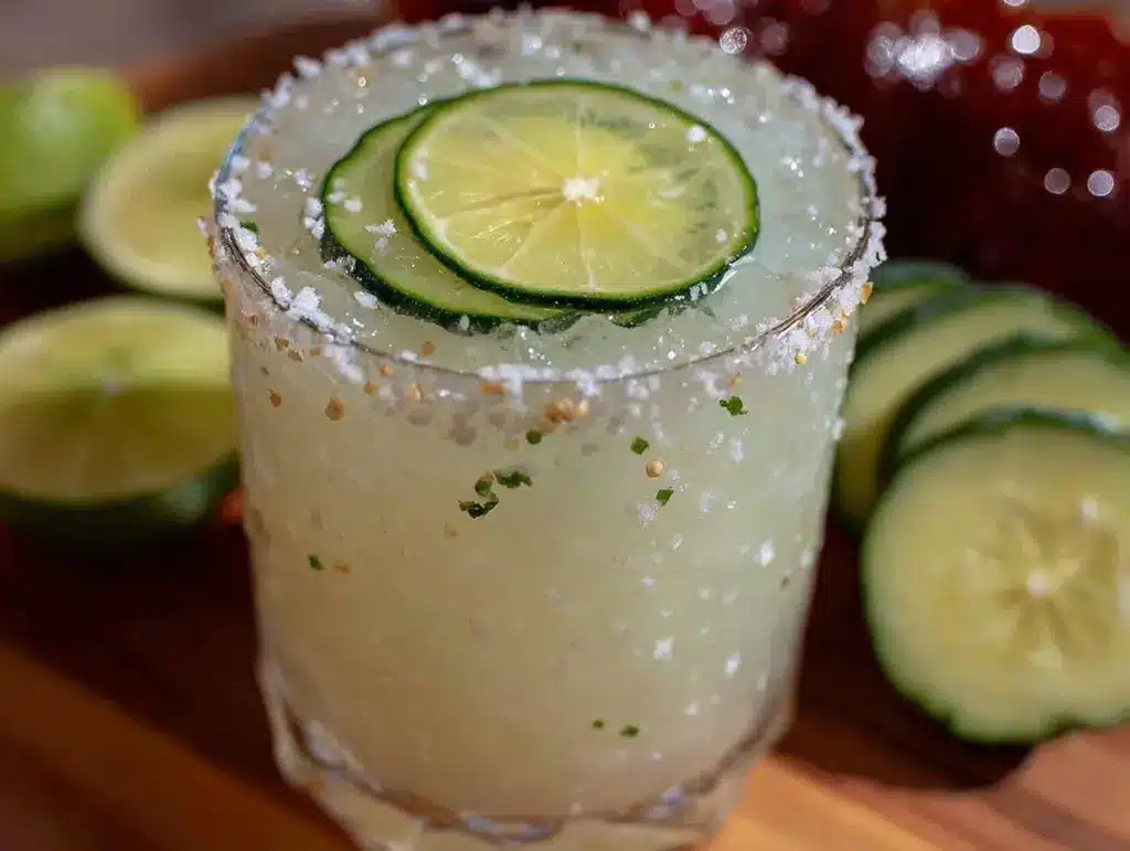 cucumber lime paloma mezcal cocktail - featured image