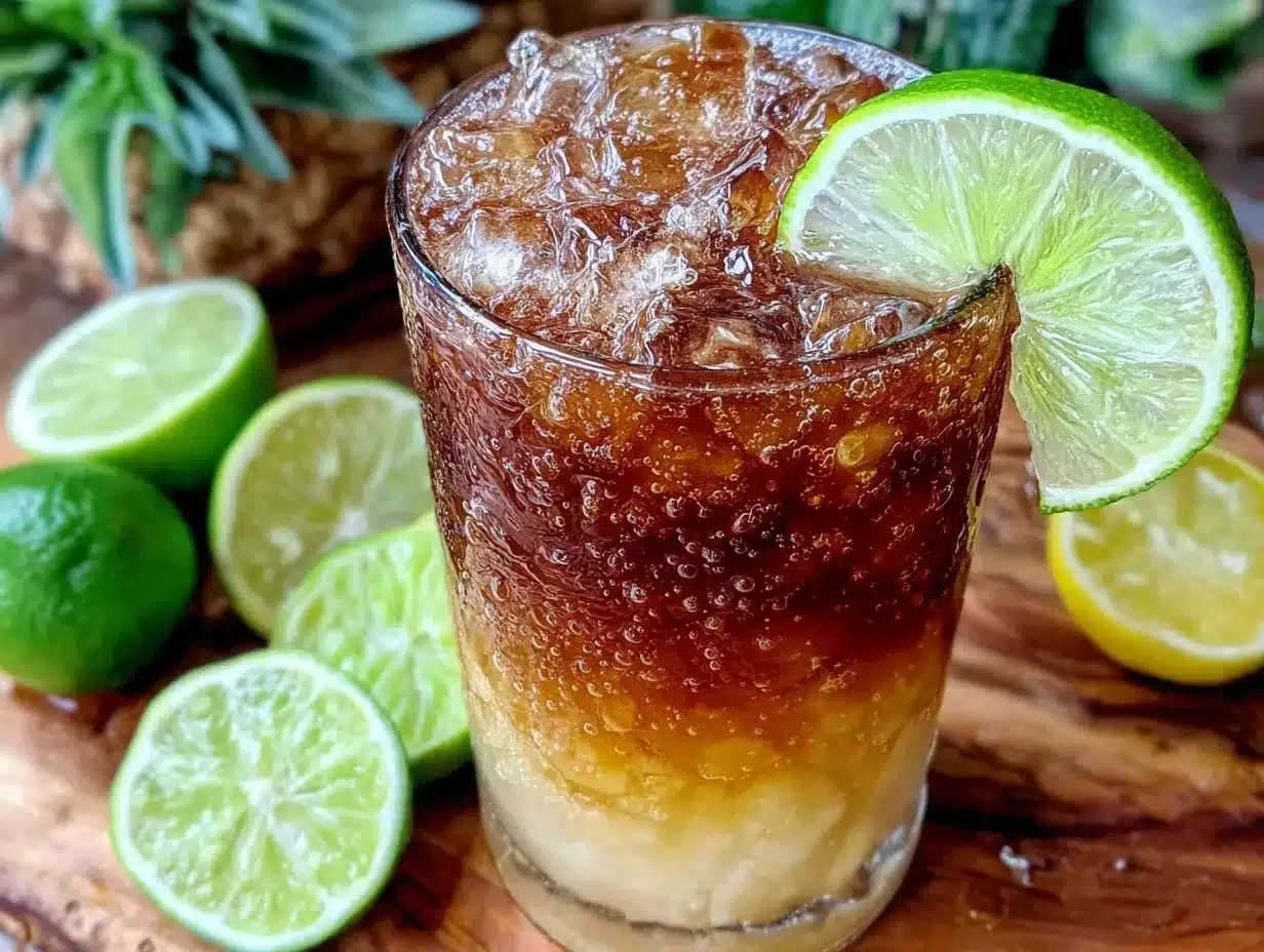 dark and stormy ginger beer cocktail preparation steps