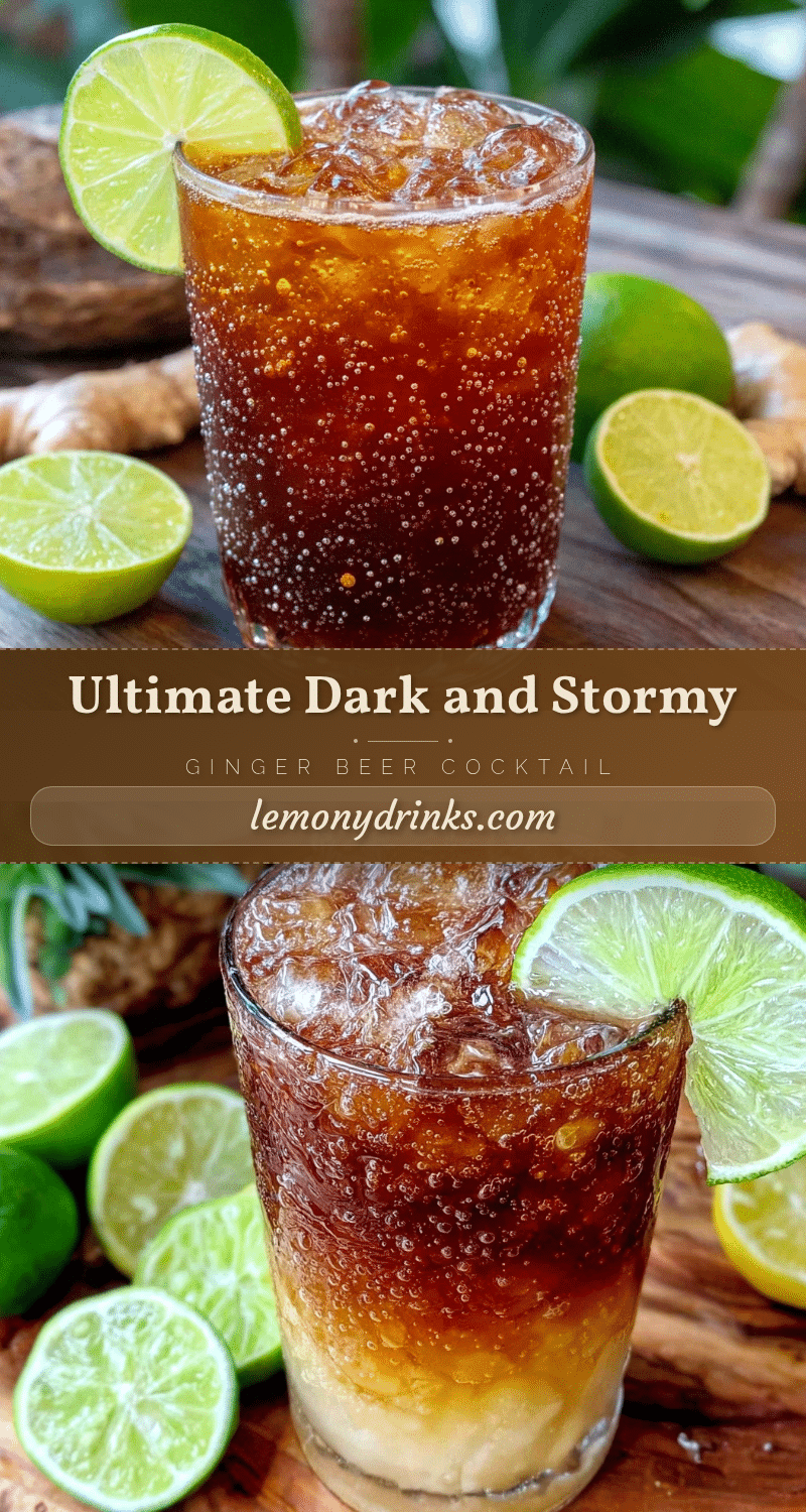 dark and stormy ginger beer cocktail recipe