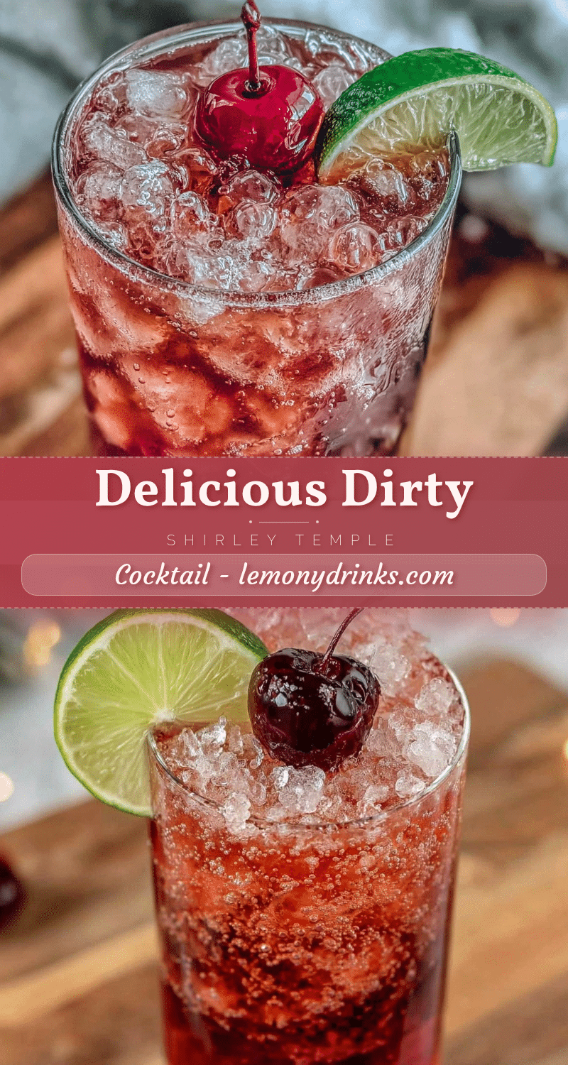 Dirty Shirley Temple Cocktail recipe