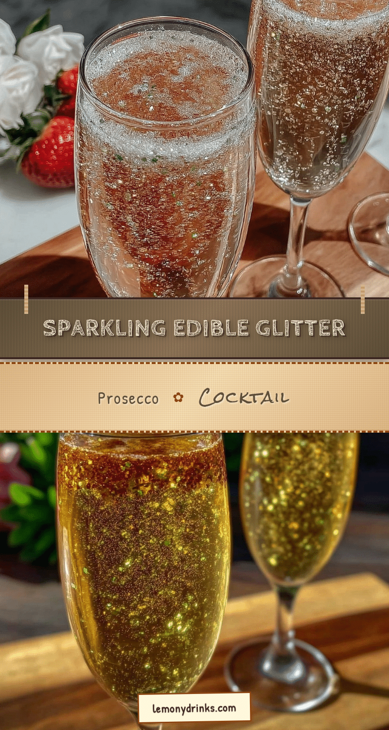 edible glitter prosecco cocktail recipe