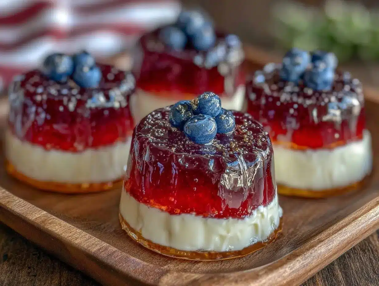 festive red white and blue jello shot cups preparation steps