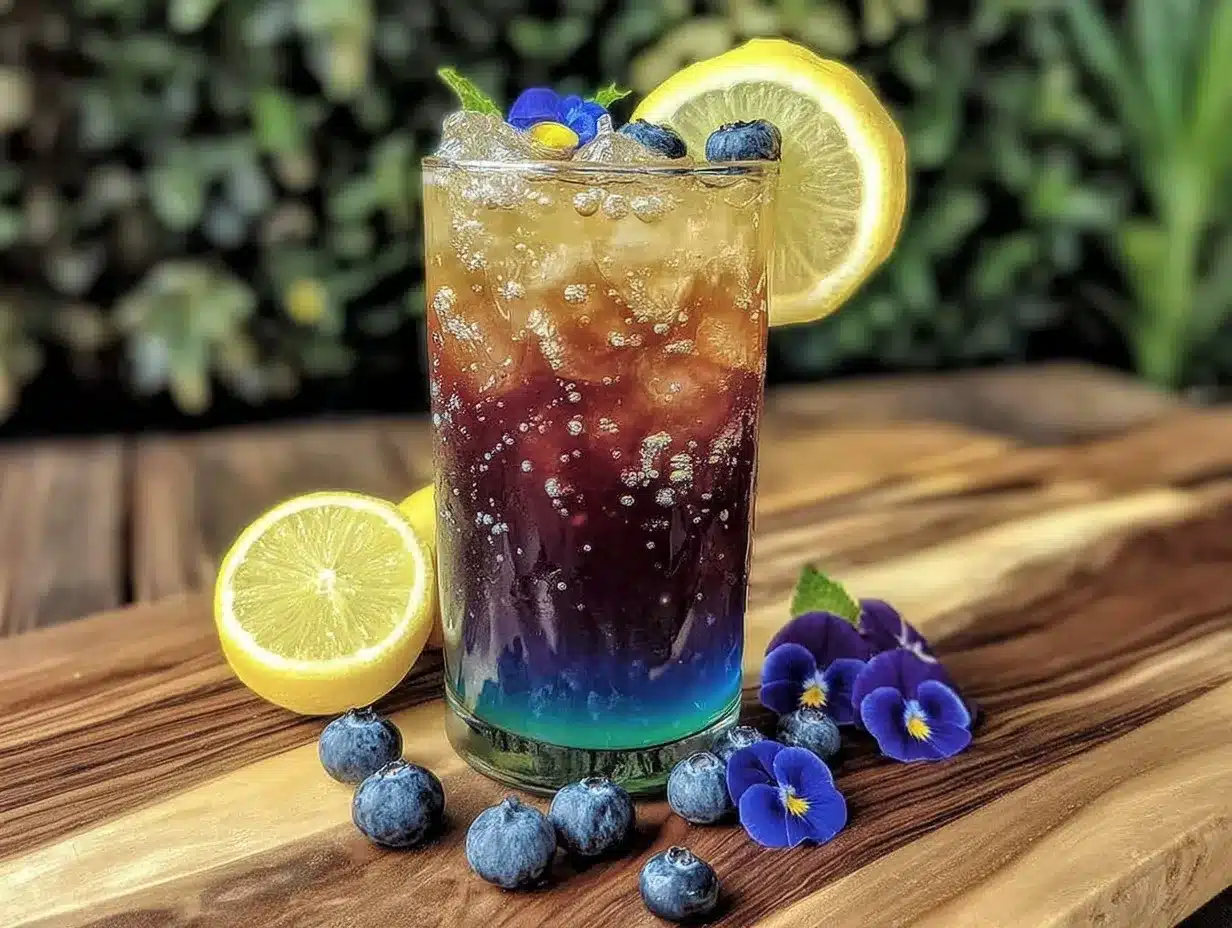 fresh butterfly pea flower lemonade preparation steps