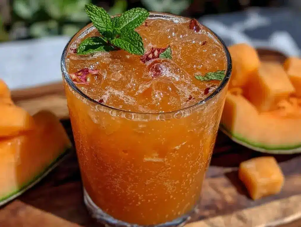 fresh cantaloupe ginger agua fresca cooler - featured image