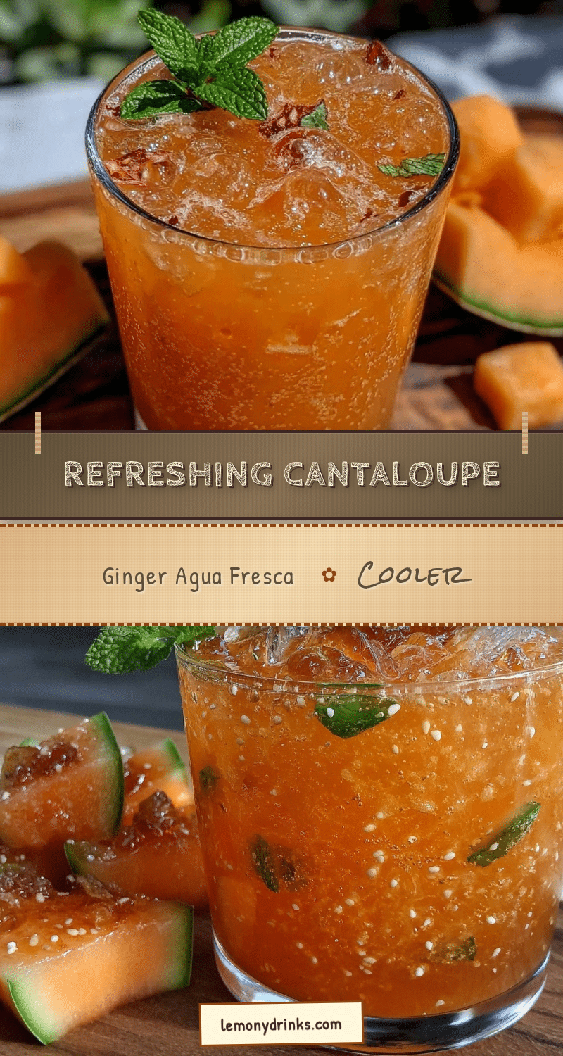 fresh cantaloupe ginger agua fresca cooler recipe