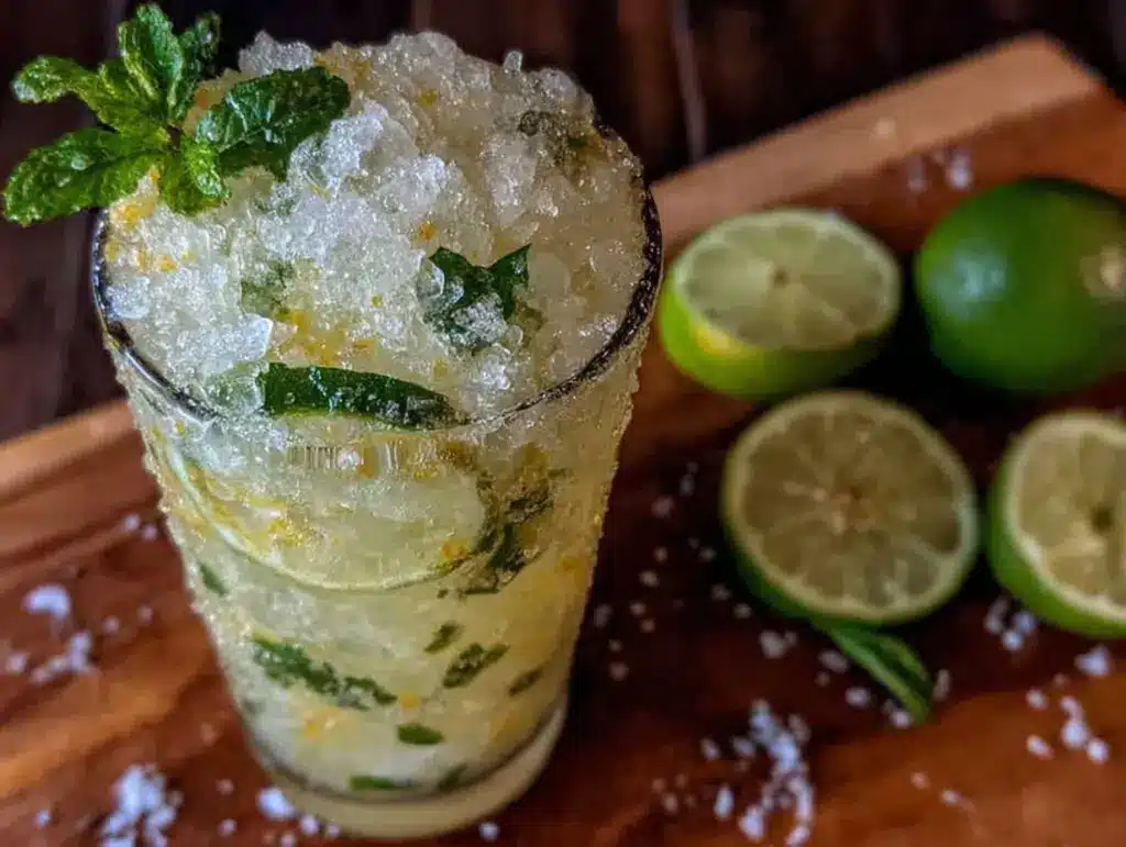 fresh coconut lime fizz mocktail - featured image