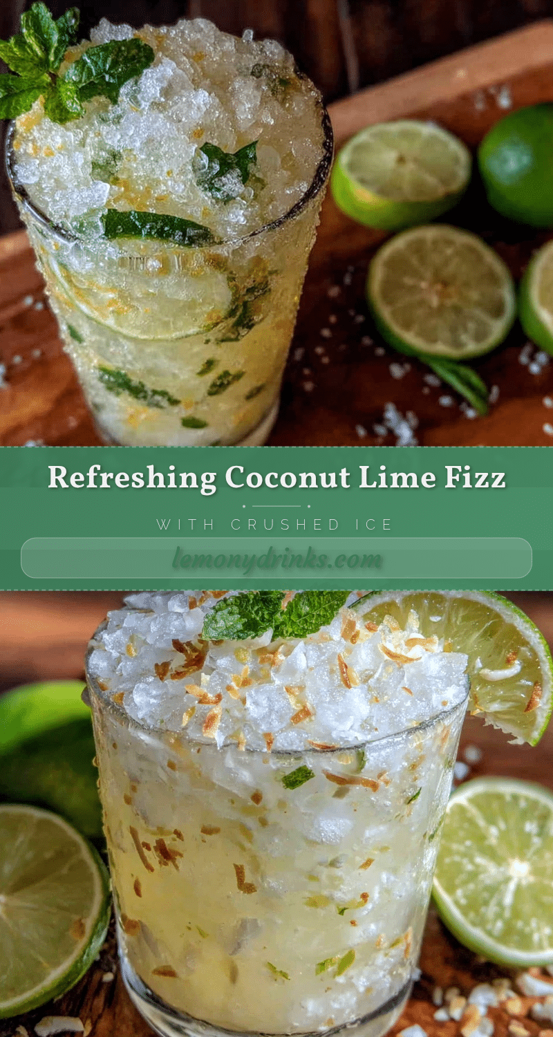 fresh coconut lime fizz mocktail recipe