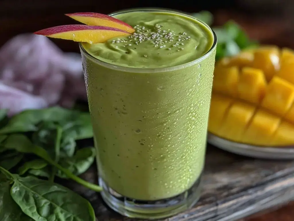 fresh green detox smoothie - featured image