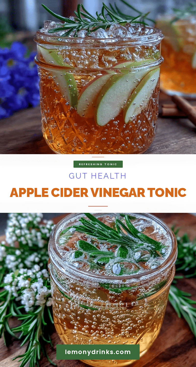 fresh gut health apple cider vinegar tonic recipe