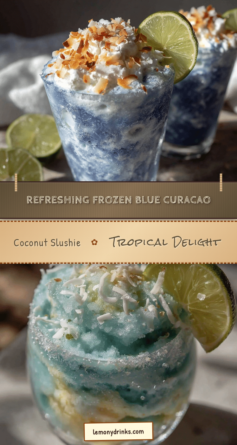 frozen blue curacao coconut slushie recipe