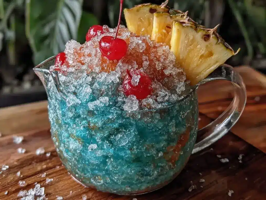 frozen Blue Hawaiian slushie pitcher recipe - featured image
