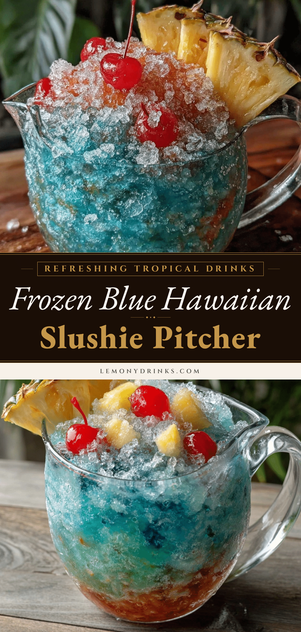 frozen Blue Hawaiian slushie pitcher recipe recipe