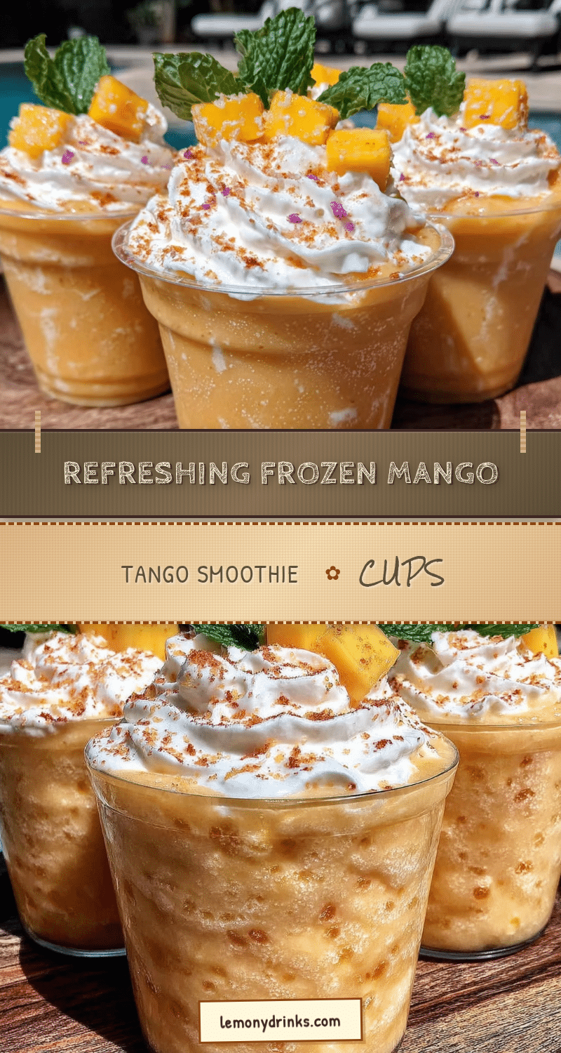 frozen mango tango smoothie cups recipe