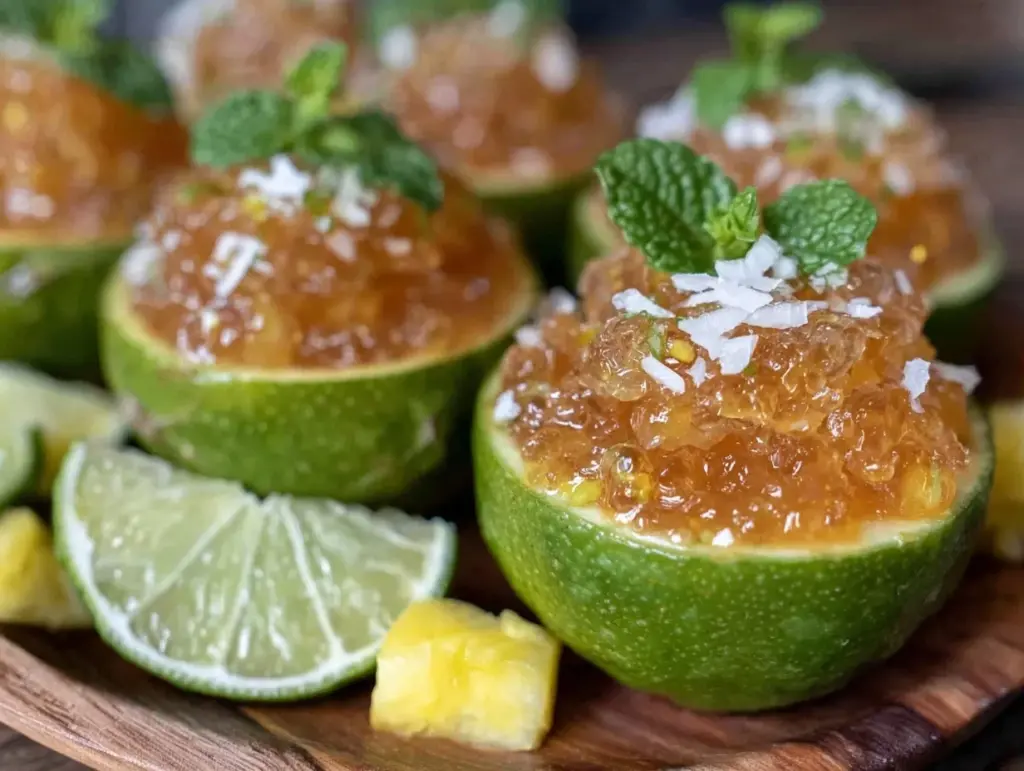 frozen piña colada jello shots - featured image