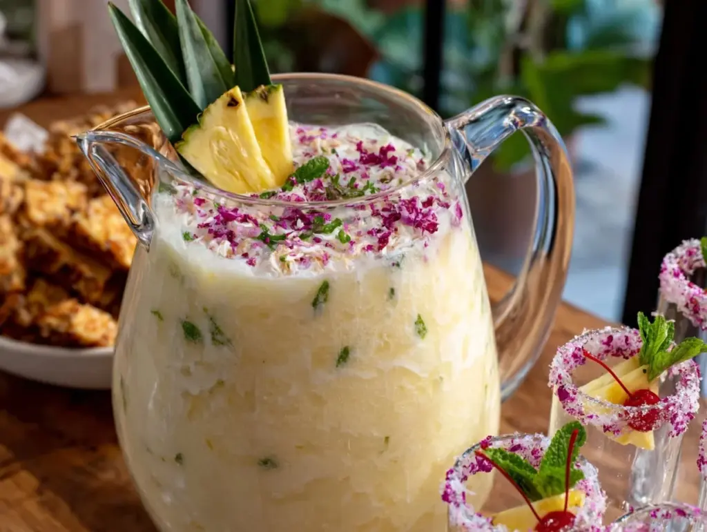 frozen piña colada pitcher recipe - featured image