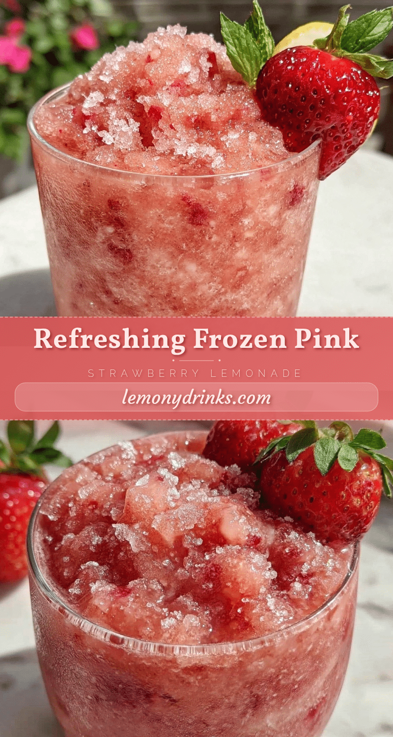 frozen pink strawberry lemonade slush recipe