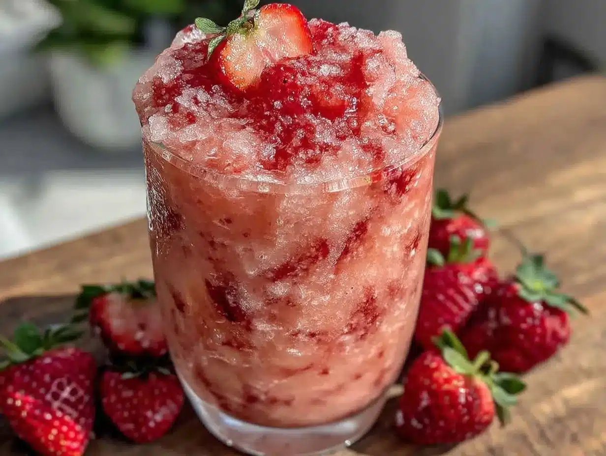 frozen rosé slushie preparation steps