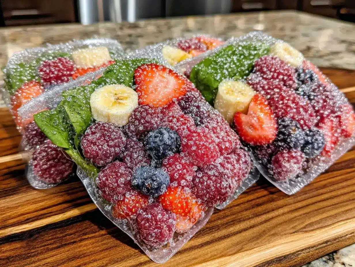 frozen smoothie packs preparation steps