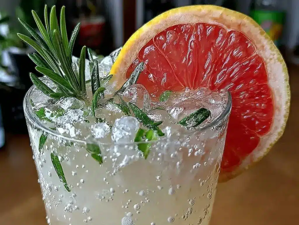 grapefruit rosemary mocktail fizz - featured image