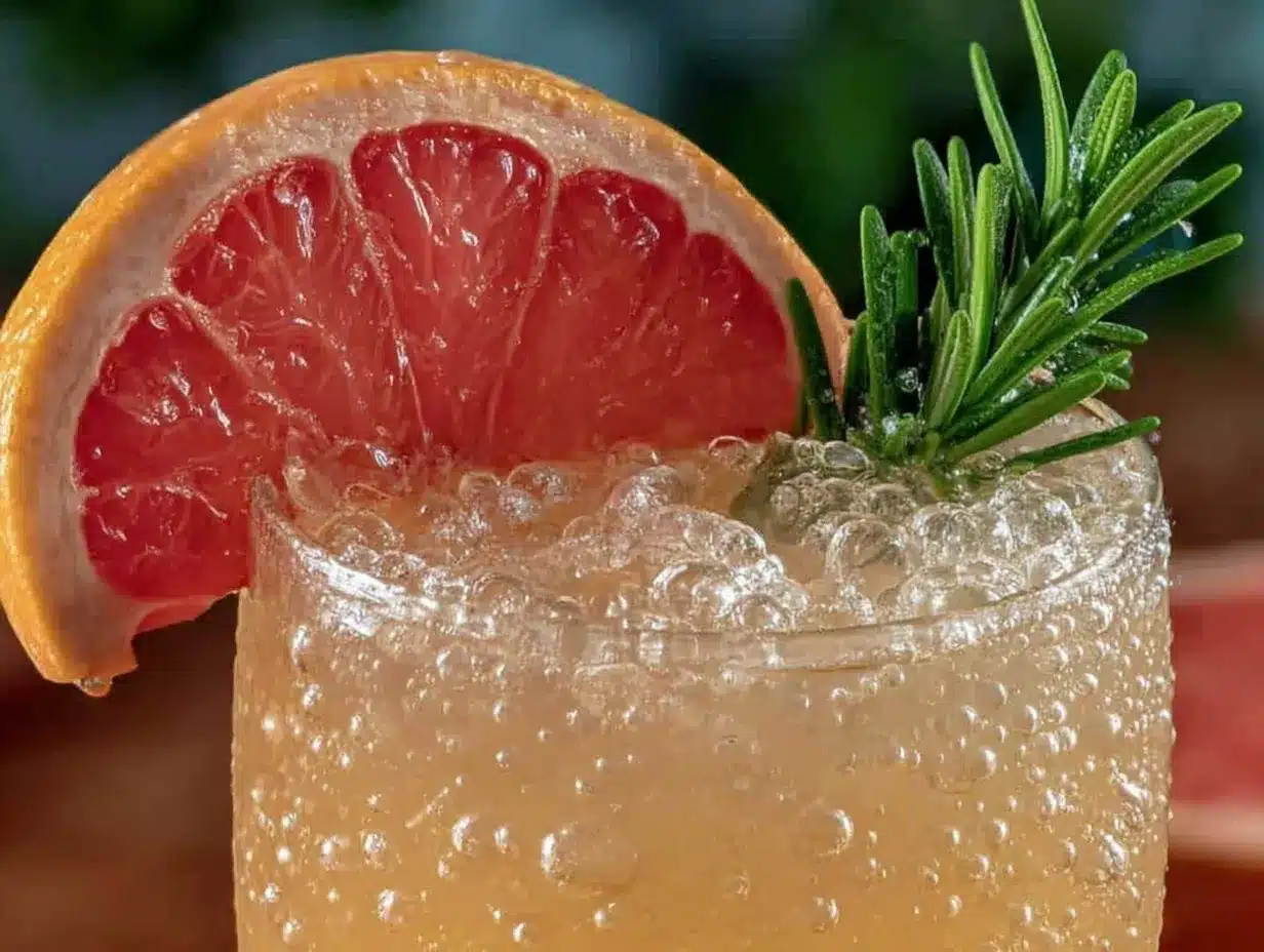 grapefruit rosemary mocktail fizz preparation steps