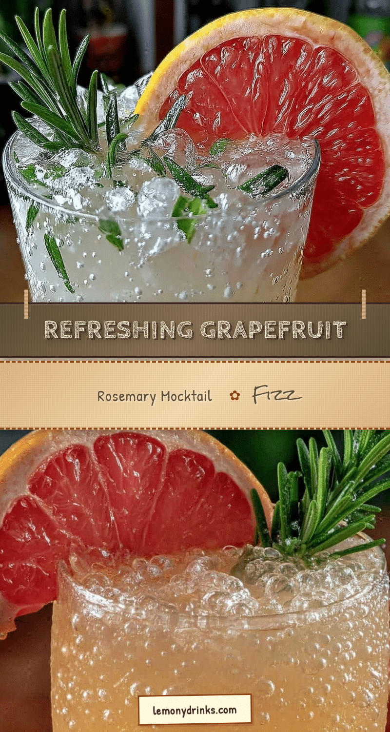 grapefruit rosemary mocktail fizz recipe