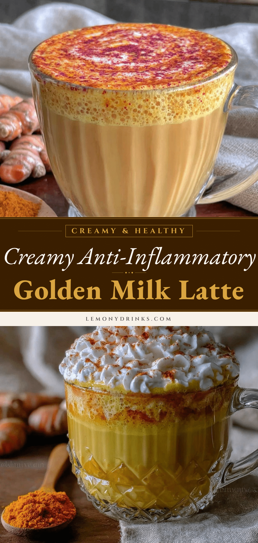 healthy anti-inflammatory golden milk latte recipe