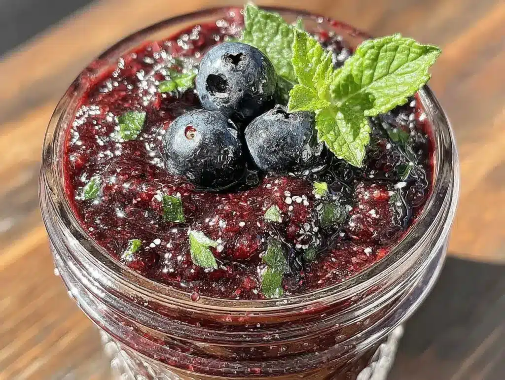 healthy blueberry spinach protein smoothie - featured image