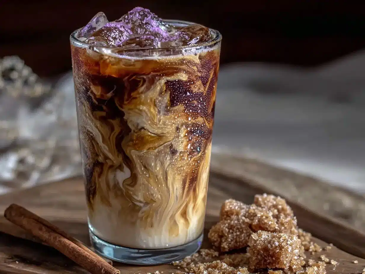iced brown sugar oat milk shaken espresso preparation steps