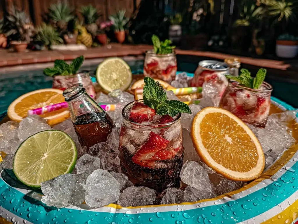 inflatable pool drink station - featured image