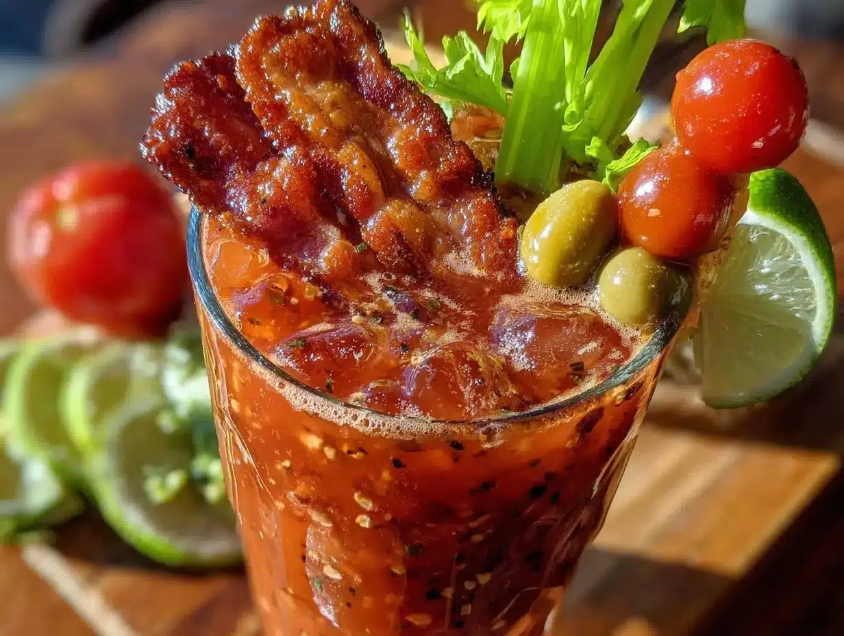 maple bacon bloody mary preparation steps