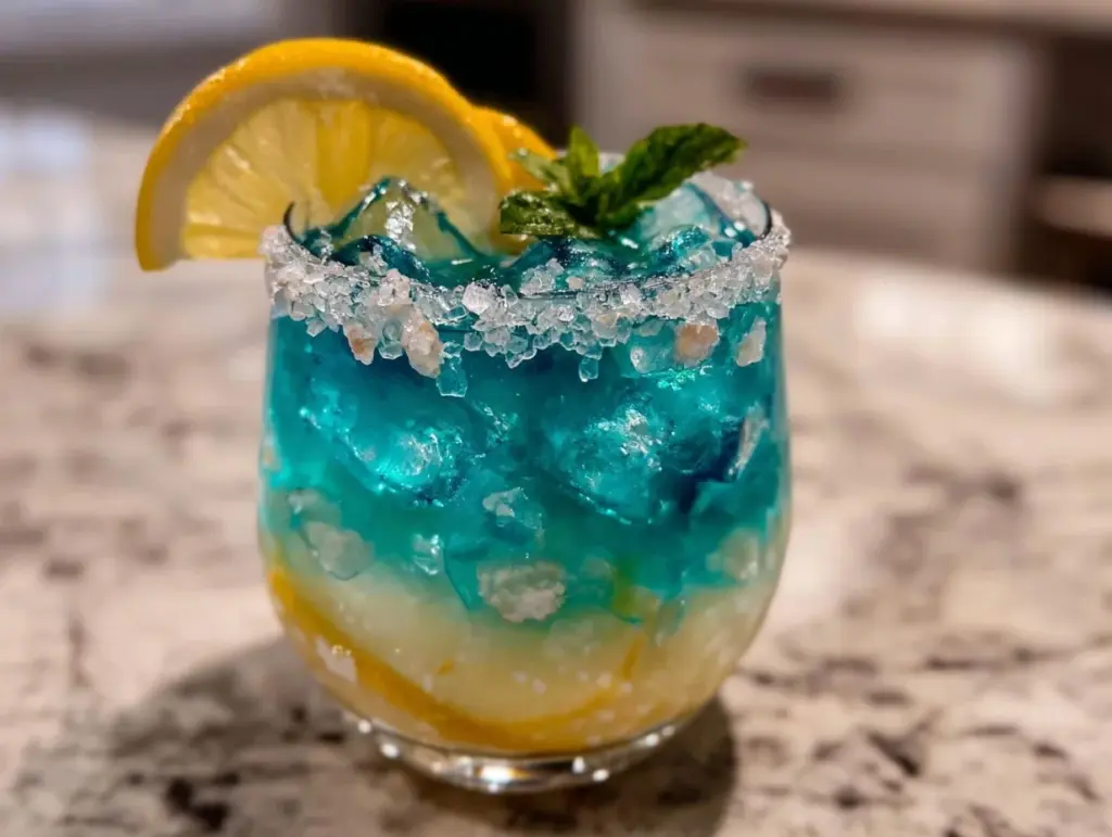 Mermaid Blue Curacao Lemonade Cocktail - featured image