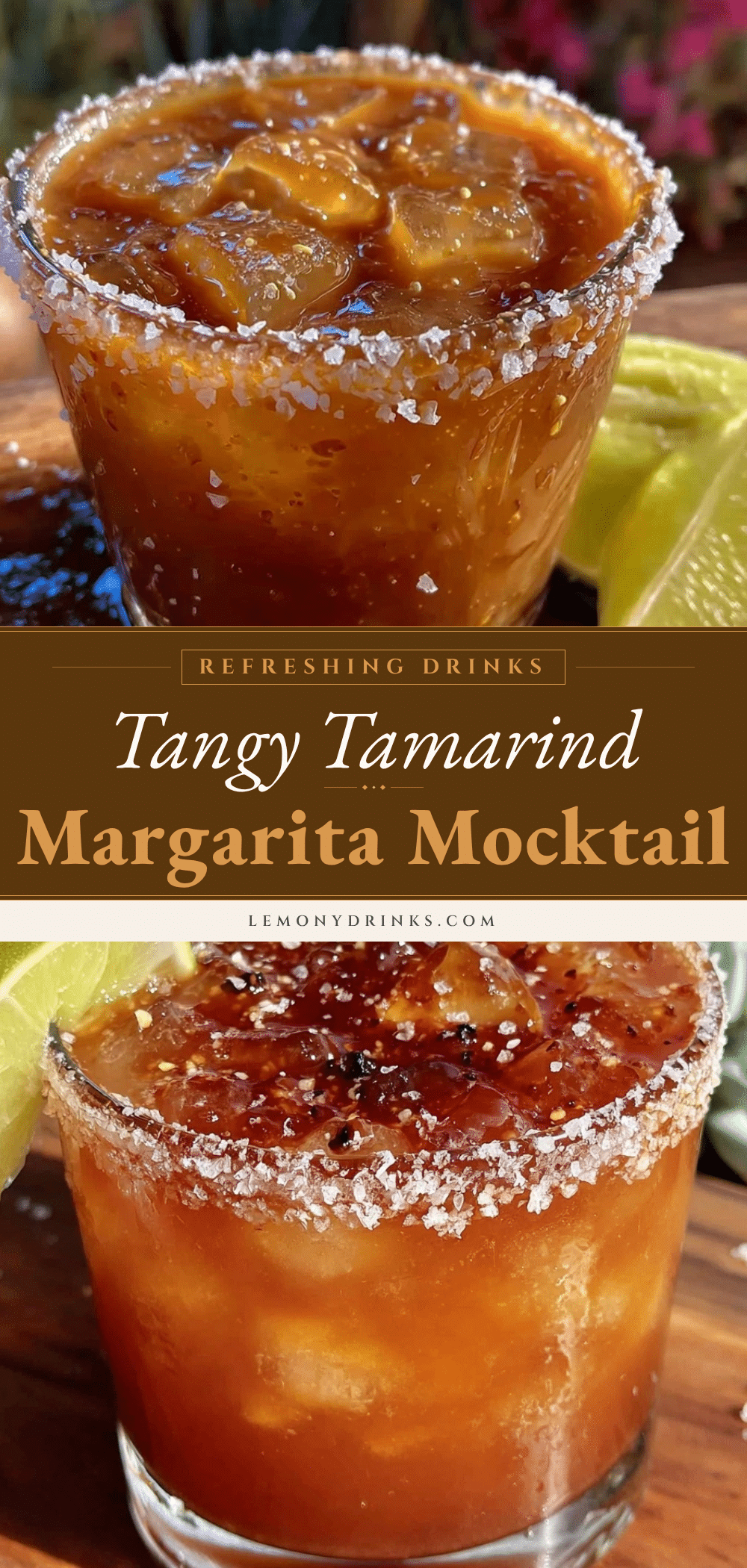 Non-Alcoholic Tamarind Margarita Mocktail recipe