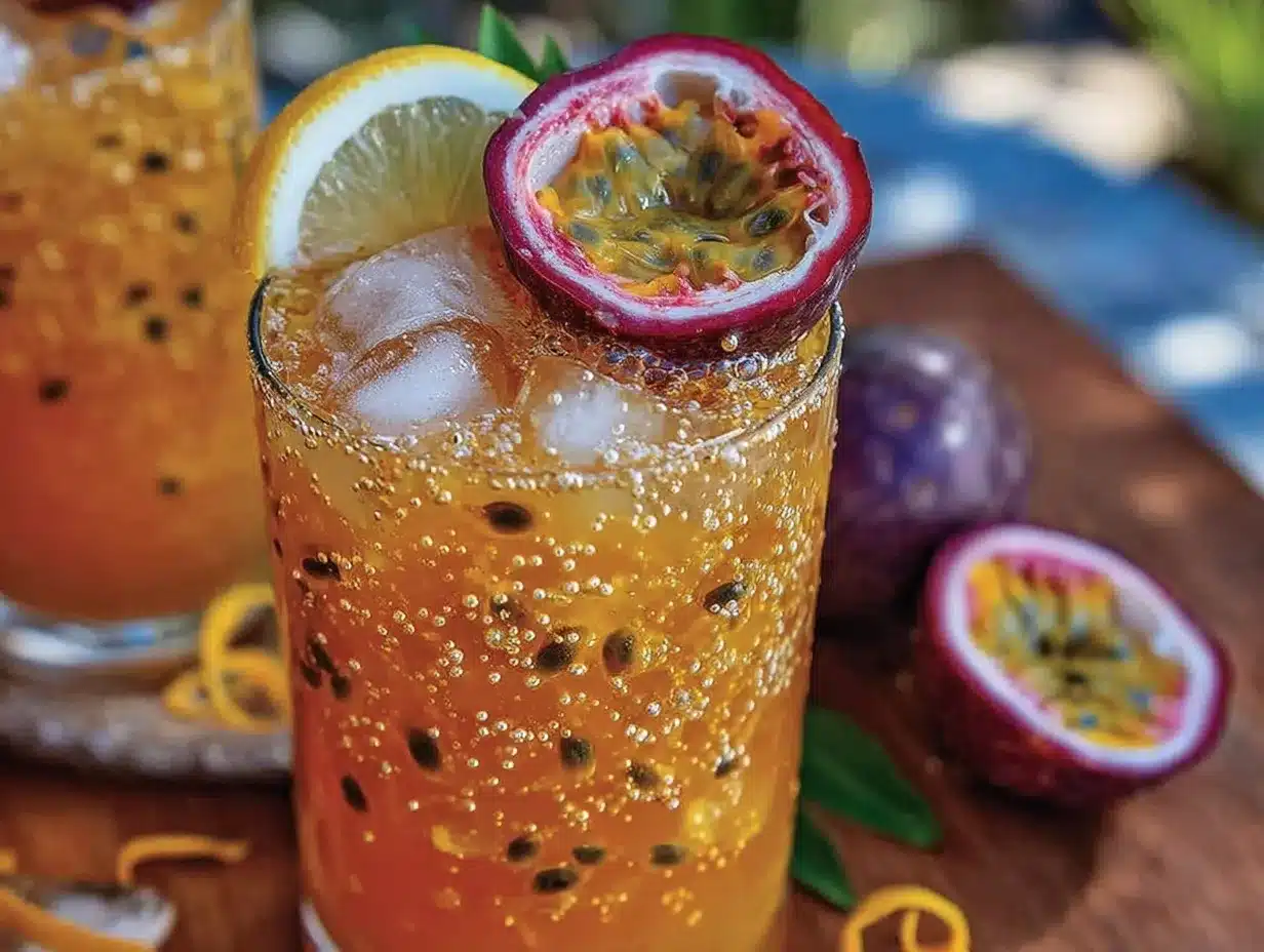 passion fruit lemonade sparkler preparation steps