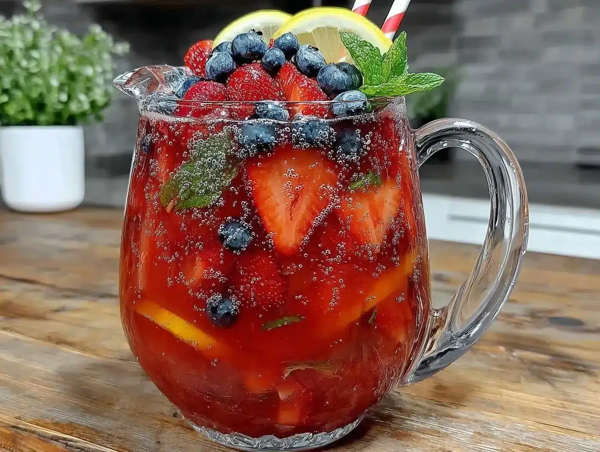 patriotic berry lemonade punch preparation steps
