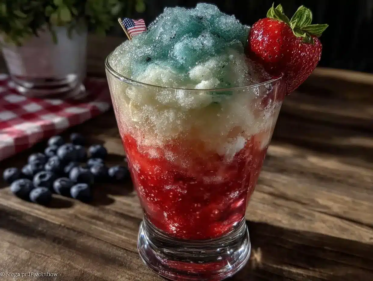 patriotic bomb pop cocktail preparation steps