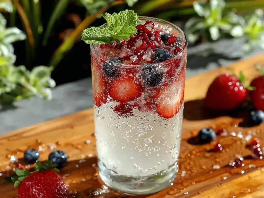 patriotic coconut water mocktail - featured image