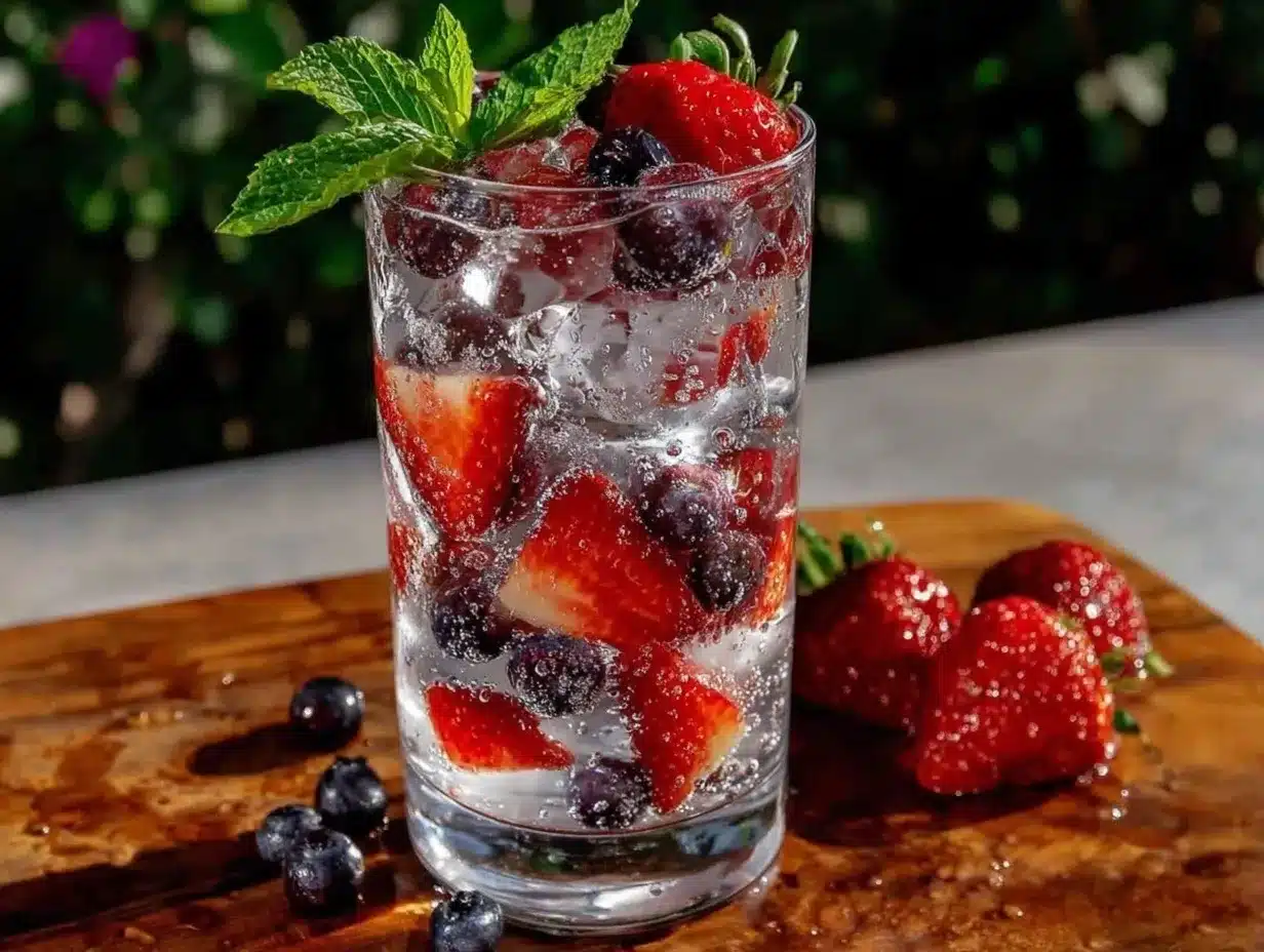 patriotic coconut water mocktail preparation steps
