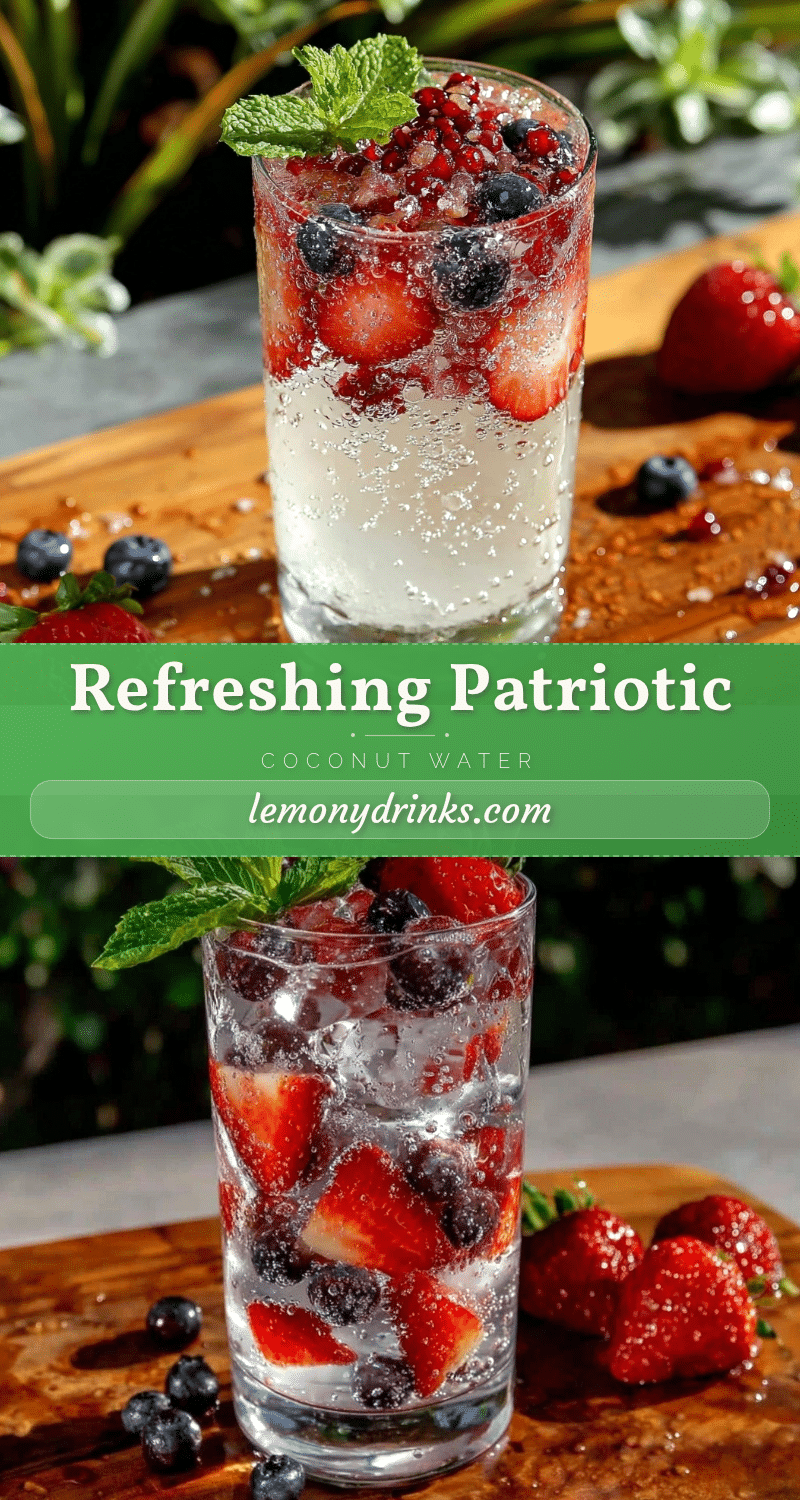 patriotic coconut water mocktail recipe