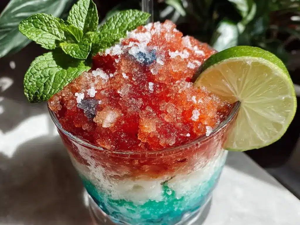 patriotic layered frozen margarita tower - featured image