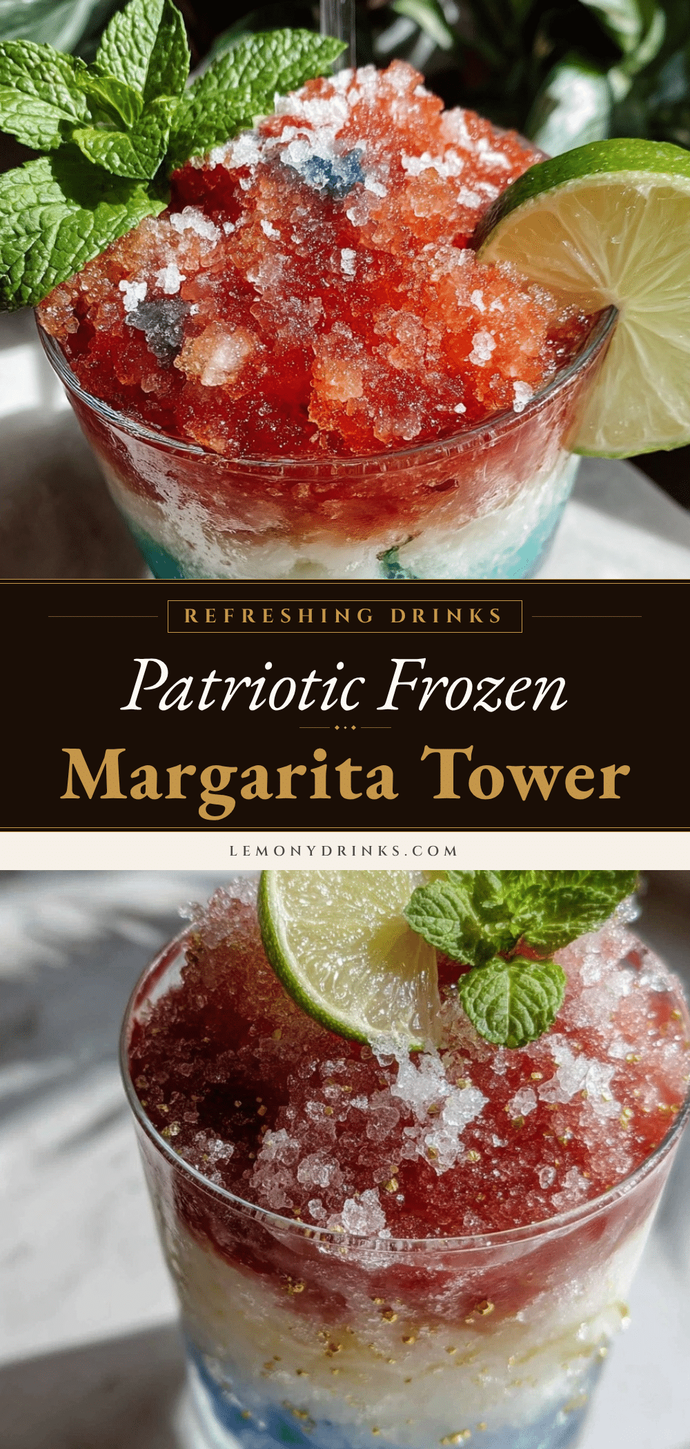 patriotic layered frozen margarita tower recipe