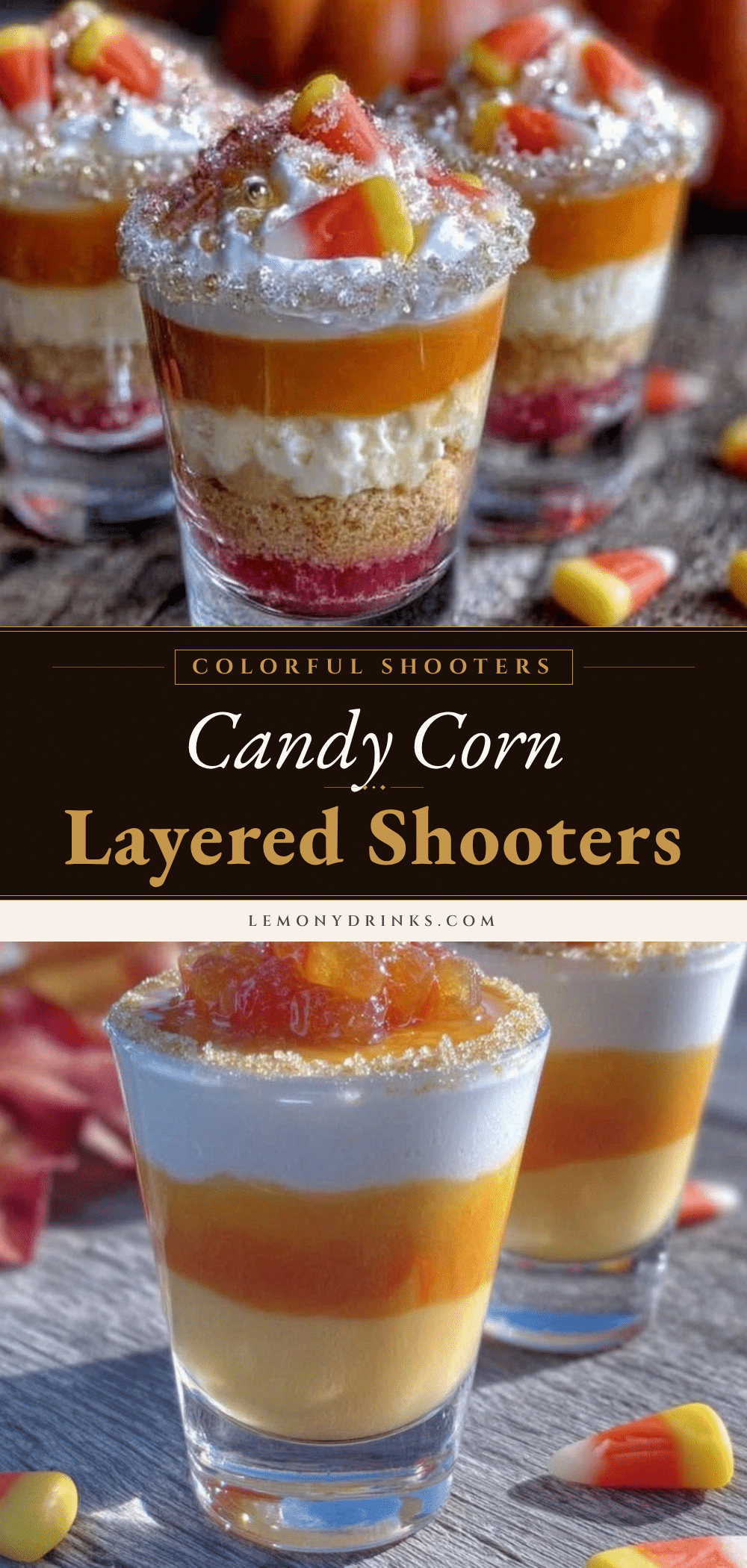 perfect candy corn layered shooter recipe