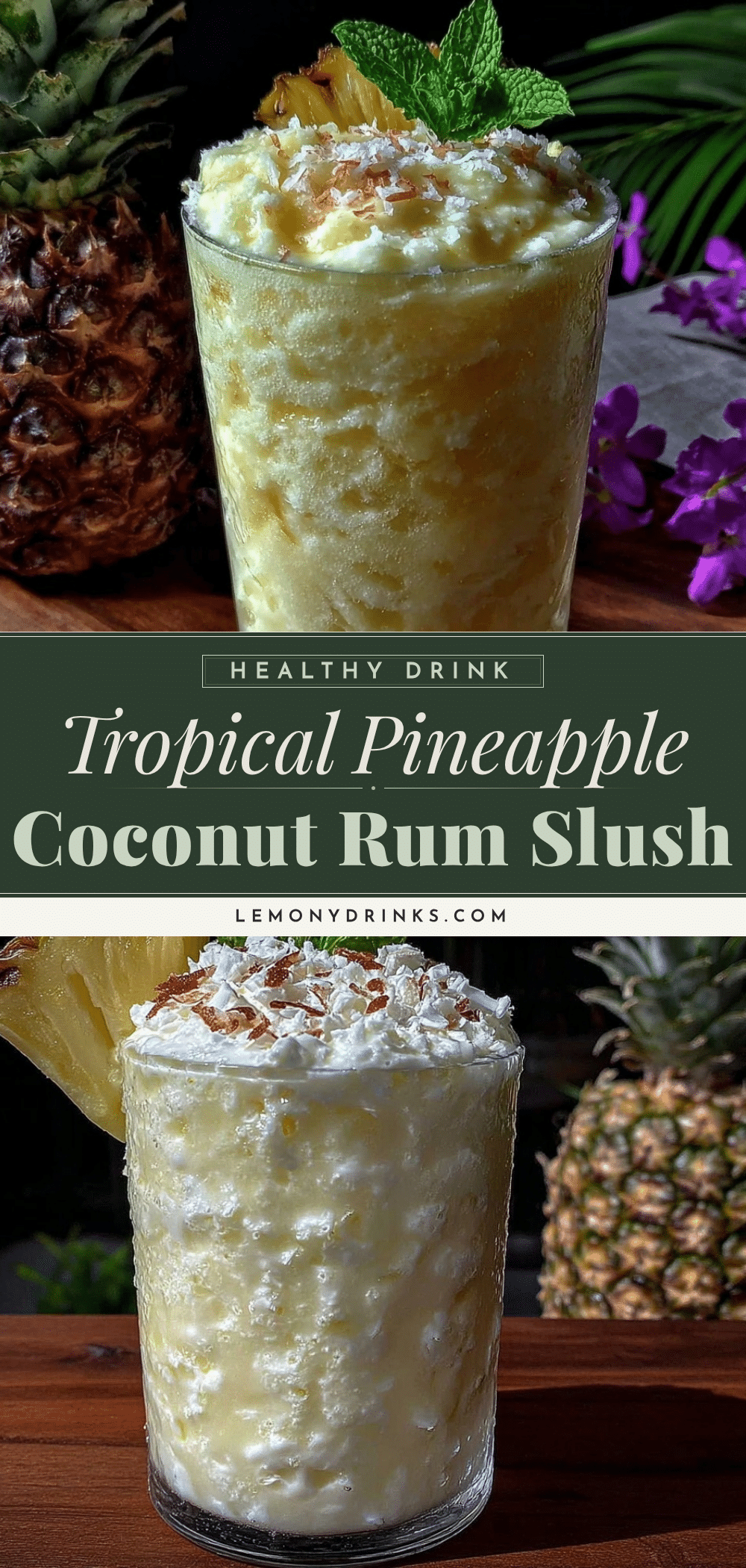 pineapple coconut rum frozen drink recipe