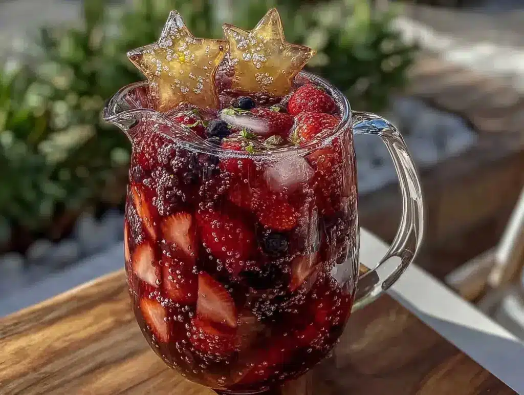 red white and blue sangria - featured image